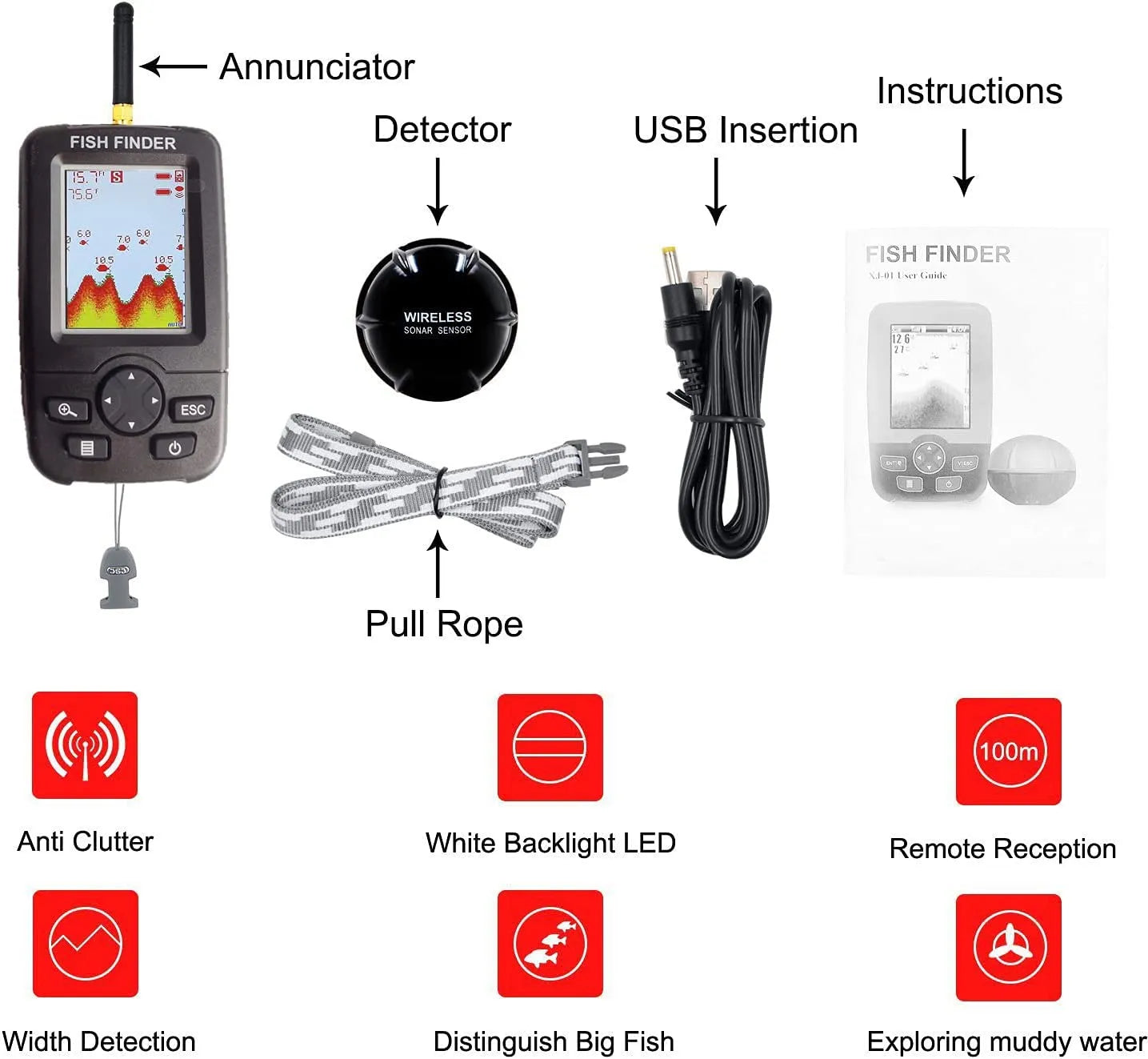 OutdoorSportHub | Wireless Sonar Fishing Alert Fish Finder