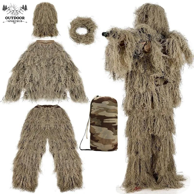 OutdoorSportHub | 3D Ghillie Suits Ghillie Yowie Snipe Jacket Pants Head Cover
