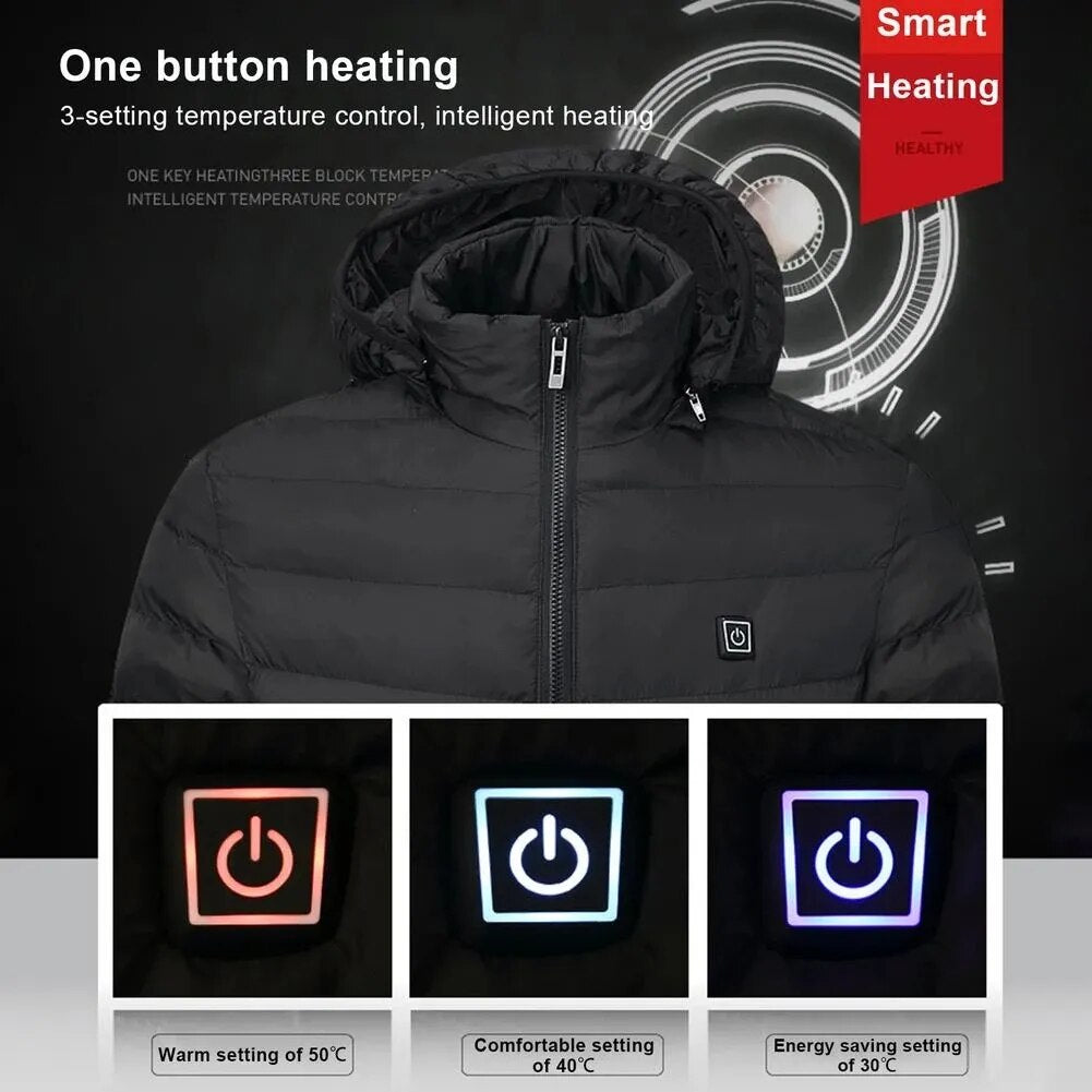 OutdoorSportHub | Men 9 Areas Heated Jacket