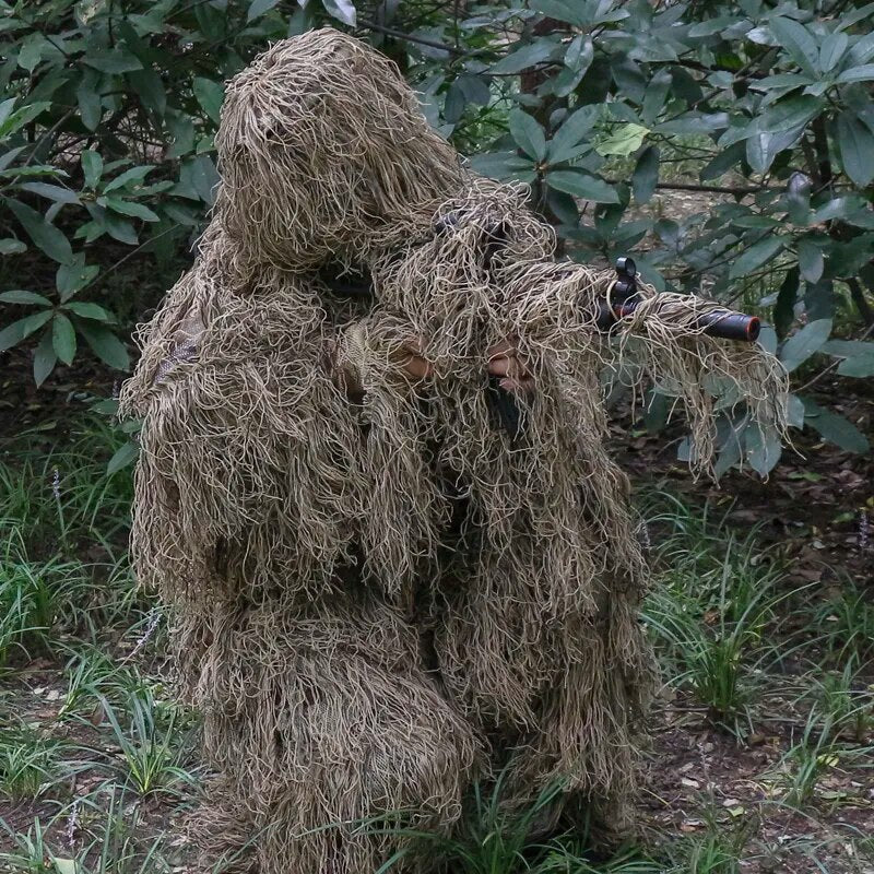 OutdoorSportHub | 3D Ghillie Suits Ghillie Yowie Snipe Jacket Pants Head Cover