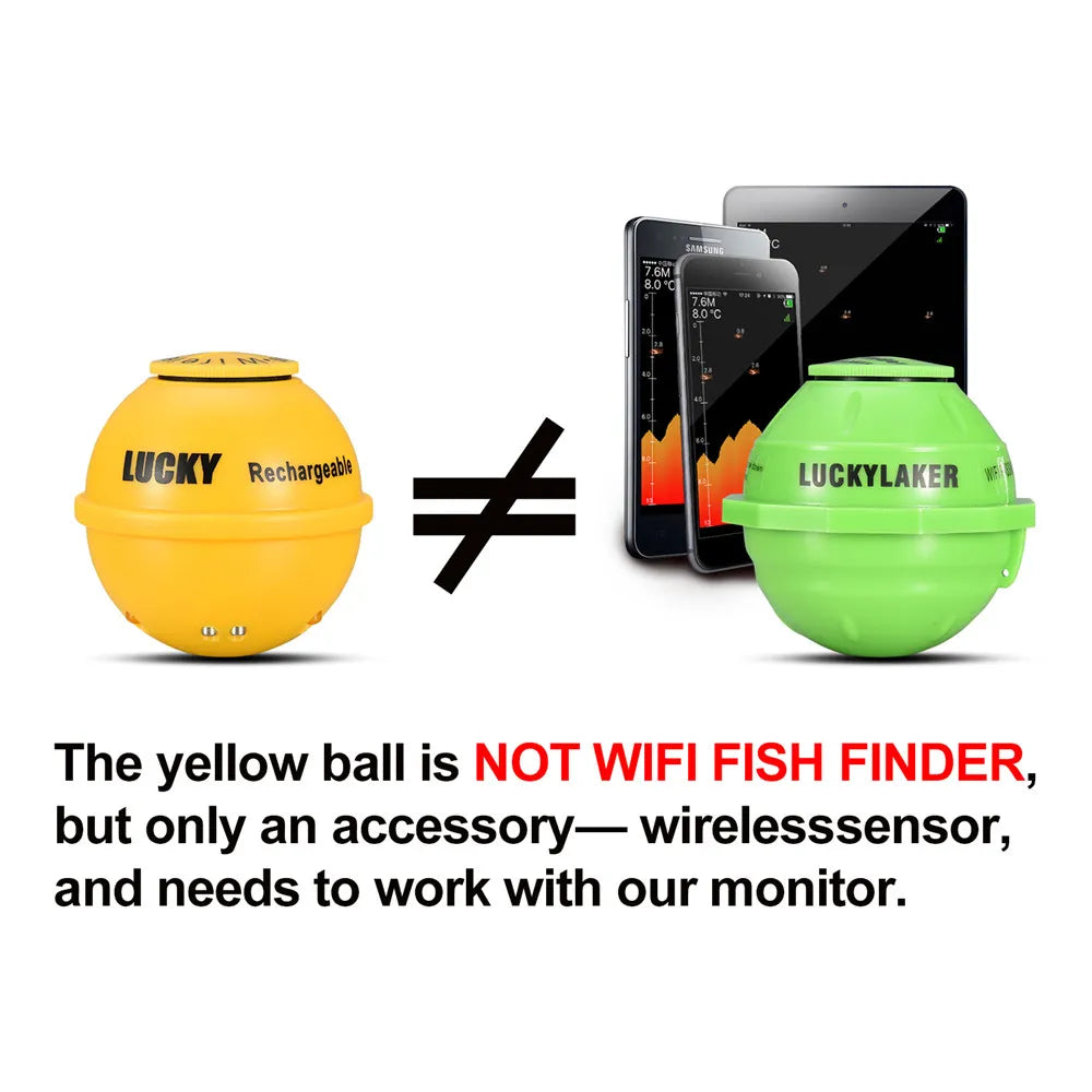 OutdoorSportHub | LUCKY FF1108-1CWLA Rechargeable Wireless Sonar